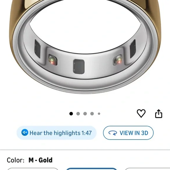Oura Ring 4 Gold size 8